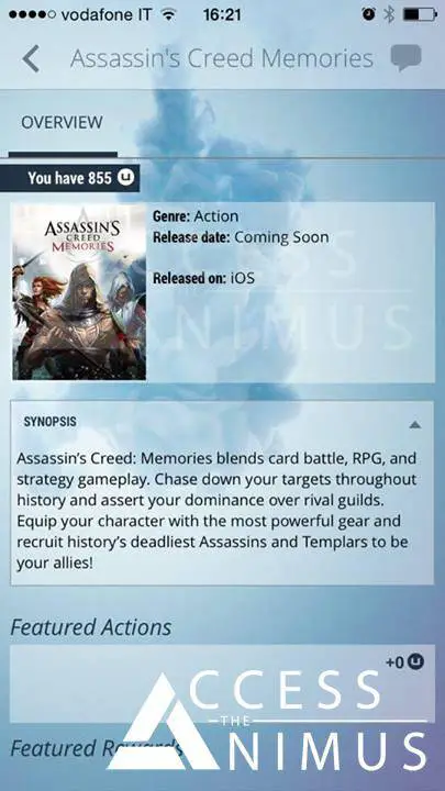 Assassin's Creed Memories Mobile Game